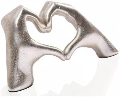 Heart Hand Sculpture, Champagne Gold Home Decor Aesthetics for Shelves on Coffee Table Dining Table Centerpiece