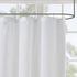 Madison Park Anna Sheers Shower Curtain, Textured Striped Design, 72x72", Ivory