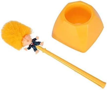 Toilet Brush Funny Cleaner Scrubber Toilet Bowl Brush with Holder,Gag Gifts Doll for Bathroom Decor Deep Cleaning Make