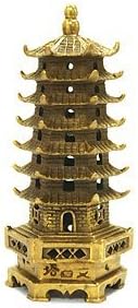 The Petite Brass Pagoda, 5" Feng Shui Enhancer for Protection and Wealth Luck