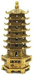 The Petite Brass Pagoda, 5" Feng Shui Enhancer for Protection and Wealth Luck