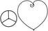 Archi Heart-Shaped Ornament Display Stand, 4 Pack Iron Pothook for Hanging Glass Terrarium (Heart)