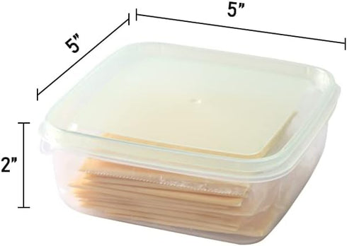 WonLiq 4 Pack (4) - Plastic Cheese Storage Containers with Lid Seal, Keep Cheese Fresh and Delicious Refrigerator
