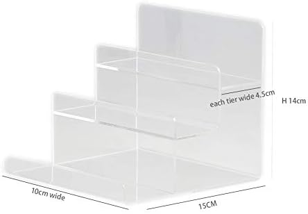 Clear Acrylic 3-Tier Display Stand - Riser Shelf for Amiibo Funko POP Figures, 3 Step Organizer