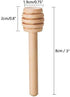 LASSUM 10 3 Inch Pieces Wood Honey Dippers Sticks, Mini Honey Dipper Stick for Honey Jar Dispense Drizzle Honey