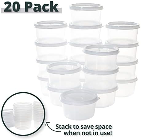 Greenco Small Food Storage Containers: 20 pcs Plastic Containers with Lids for Meal Prep, Kitchen Organization