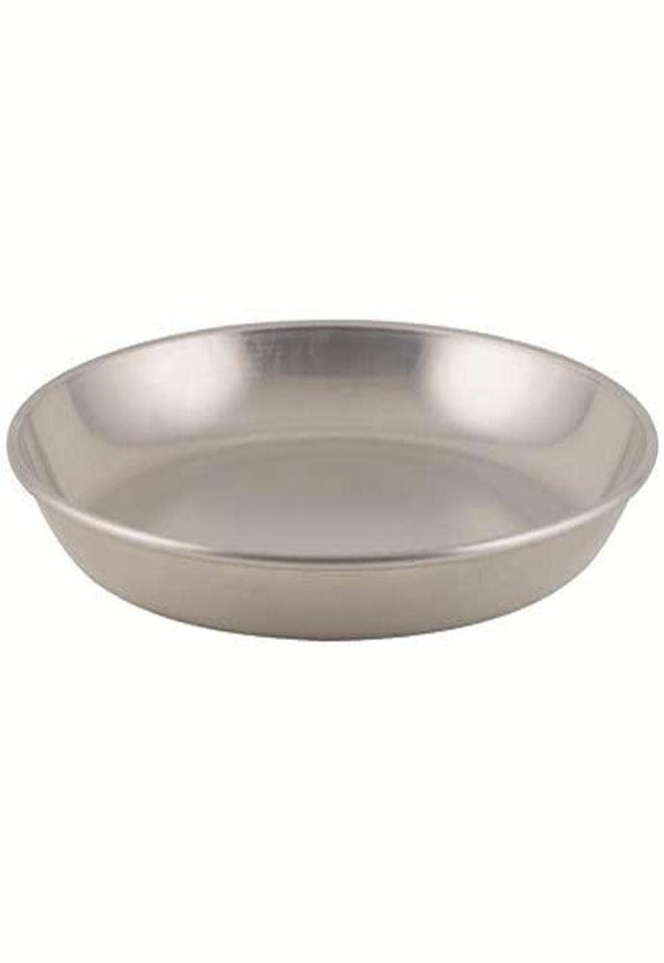 Winco Brushed Aluminum Seafood Tray - 12" Diam.x1-1/2 D, Single Tray