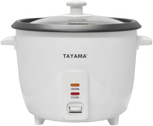 3 (RC-03R) Tayama Rice Cooker with Steam Tray Cup, White