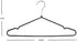 Home Basics Chrome Hangers, PVC Coated, Non-Slip Garment Hanger for Closet Organizer, Pack of 10, Black