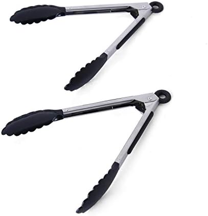 Farberware Classic Mini Nylon Tipped Tongs, Set of 2, Black
