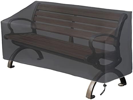Hoypeyfiy Patio Bench Cover,Furniture Bench Cover,Waterproof Windproof Oxford Fabric Bench Cover for Furniture