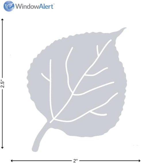 WindowAlert Aspen Leaf Anti-Collision Decal - UV-Reflective Window Decal to Protect Birds from Glass Collisions