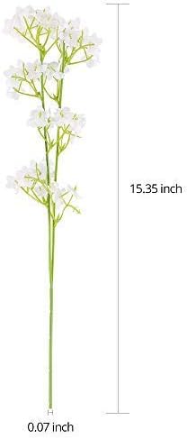 Bringsine Baby Breath Gypsophila Wedding Decoration, White Colour Pu Flowers, 30 Pieces