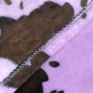 40"x50" Purple Throw Blanket for Girls, Cute Soft Small Fleece Blankets for Bed Nursery Stroller Crib, Lavender Purple