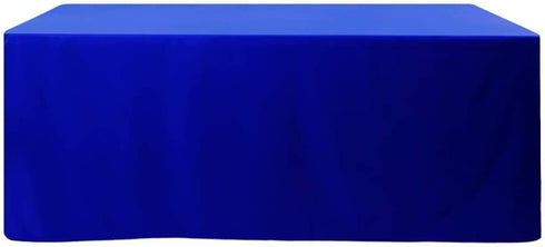 BEEKAY 1 4 3 48" Inch 24" Inch Pc Feet Royal Blue Fitted Open Back Rectangular Sided Table Cloth X Polyester Washable