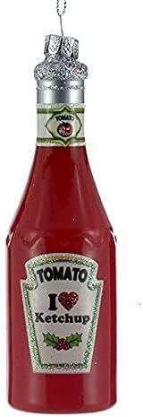 Kurt S. Adler Glass Ketchup Christmas Ornament