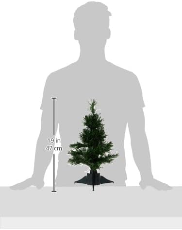 National Tree Company Pre-lit Artificial Christmas Tree, Multi-Color Lights, Fiber Optic Ice Tree - 16 Inch
