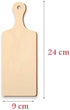 6 Pcs Mini Wood Cutting Board, Unfinished Paddle for DIY Kitchen Decor Crafts (9.4 x 3.5 Inch)