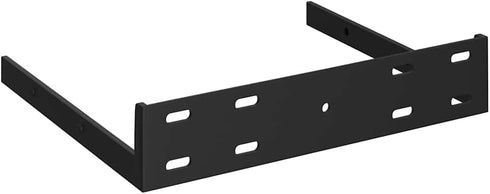 9.8"x9.8"x1.5" vidaXL Floating Corner Shelf, Gray, Honeycomb MDF and Metal Construction, Invisible Mounting System
