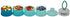 BariatricPal 4 Compartment Detachable Food & Powder Storage Containers, Stackable and Portion Controlled (Blue-Teal)