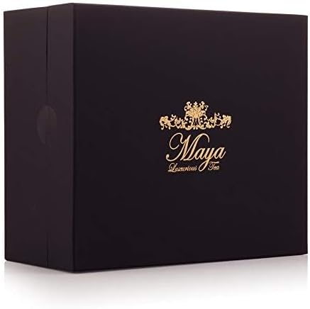 Set (40 oz.), 4 4 Tea Accessories Box With Glass Teapot Infuser, Teacups, and Saucers for Blooming & Loose Leaf Tea