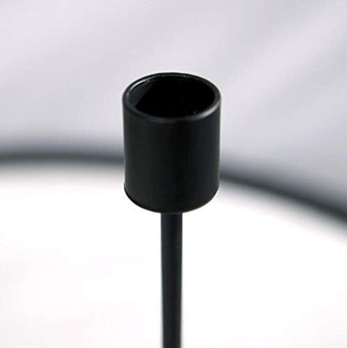 Black Metal Candlesticks Holder for Taper Candles - Romantic Candle Holders for Wedding Birthday Dinner