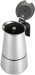 Yosoo Coffee Maker, Stainless Steel Percolator Stovetop Latte Maker, Easy Clean (200ML 4 Cup)