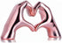 Pink heart and hand sculptures and statues, hand and heart sculptures home decor, heart and hand decor bohemian wedding