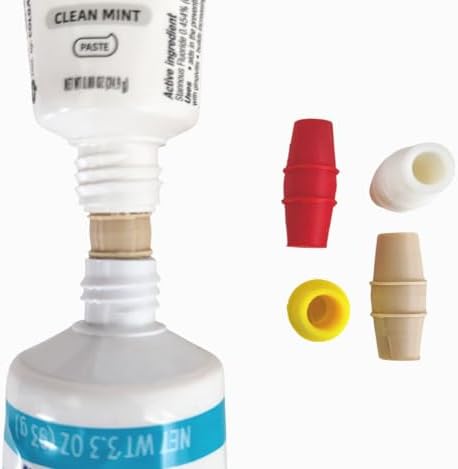 Generic 4PCs, Travel Packing for Toothpaste, Lotion, Perfect Adapter to Refill Travel Size