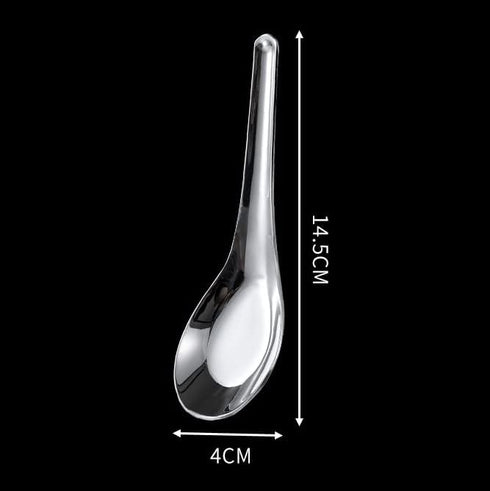 2 Pieces Stainless Steel Soup Spoons, 5.7 x 1.57 Inches, Dinner Spoons for Home Restaurant Use, Silver