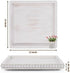 12in HPC Decor Square Decorative Tray for Home Decor- White Wood Beaded Tray- Decorative Square Tray for Living Room