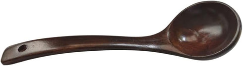 Large Wooden Soup Ladle Spoon with Long Handle, Handmade Teak Wood Serving Spoon, Big Porridge Soup Scoop for Kitchen