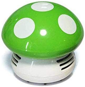 Honbay Mini Cute Table Dust Vacuum Cleaner - Mushroom Shaped Portable Corner Desk Sweeper (Green)