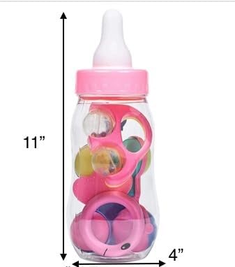 AVELLIM 11 Jumbo Pink Baby Bottle Decoration Large Fillable Baby Shower Centerpiece, Gender Reveal Party Table Decor