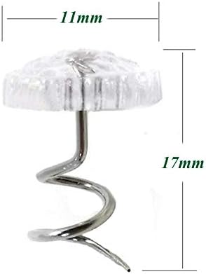 50 Pieces Upholstery Tacks - Twist Pins for Slipcovers and Bedskirts with Clear Head Screw Nail