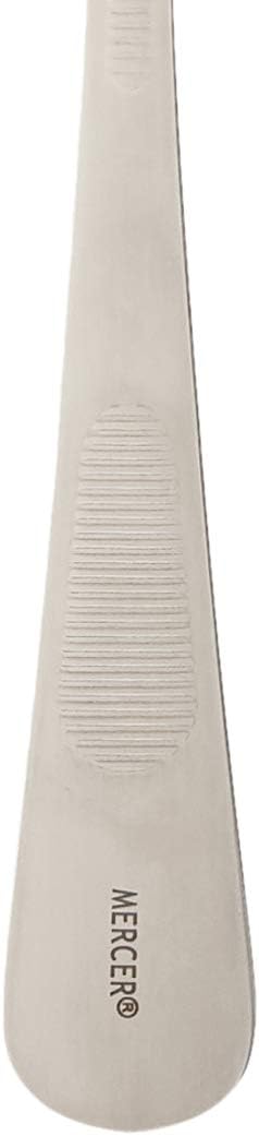 Mercer Culinary Plating Spoon - 18-8 Stainless Steel, Slotted Bowl, 9 Inch, Silver