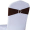 Tvoip 10PCS Chair Cover Stretch Band with Buckle Slider Sashes, Bow Wedding Banquet Chair Decoration (Dark Brown)