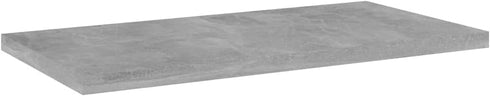 Set 8 vidaXL Engineered Wood Bookshelf Boards - Modern Gray Concrete - Durable Easy-to-Clean Replacement Boards