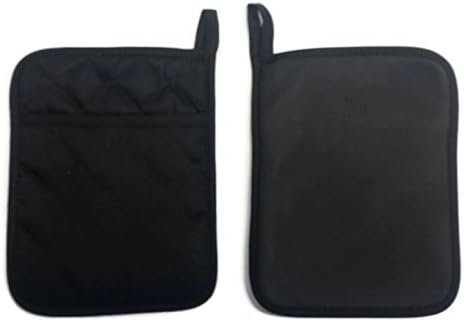 Home Collection Set of 2 Neoprene Pot Holders - 2 Red and 2 Black