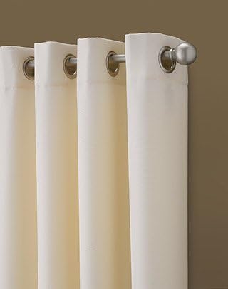 Curtainworks Kendall Color Block Grommet Curtain Panel, 95 inch, Ivory