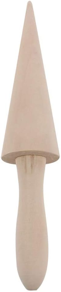 Ice Cream Cone Mold, Wooden Waffle Cone Roller, 9.1in Baking Tool for Pastry