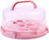 Ohuhu Cake Carrier, BPA-Free Storage Container, Portable Round Cake Stand with Lid and 2 Handles for 10 inch Cake