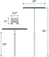 Shower Squeegee with Long Handle and Adhesive Hook for Glass Doors, Tile Walls, Mirrors, and Windows