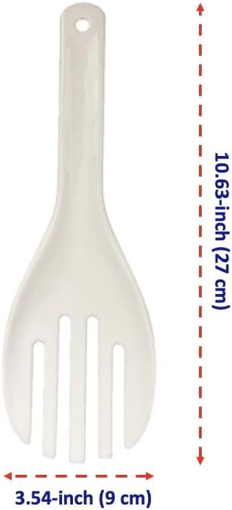 White Jumbo Large Plastic Rice Paddle Spatula, 10.63" Long, Serving Spoon for Rice and Potato