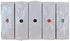 Gmark Box of 500 Paper Napkin Bands, Self Adhesive Napkin Rings (Red White Grid) GM1111A