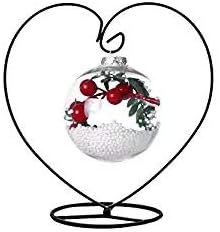 Archi Heart-Shaped Ornament Display Stand, 4 Pack Iron Pothook for Hanging Glass Terrarium (Heart)