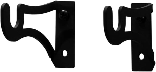 Village Wrought Iron Curtain Brackets for 0.5 Inch Rods