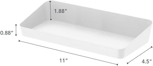 YAMAZAKI home Tower Amenity Tray Wide L, White, Large