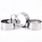 Round Food Molding Set - Stainless Steel Plating Forming Rings, Includes 3 Rings and 1 Fitted Press, 3.15 by 1.5-Inches