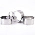 Round Food Molding Set - Stainless Steel Plating Forming Rings, Includes 3 Rings and 1 Fitted Press, 3.15 by 1.5-Inches